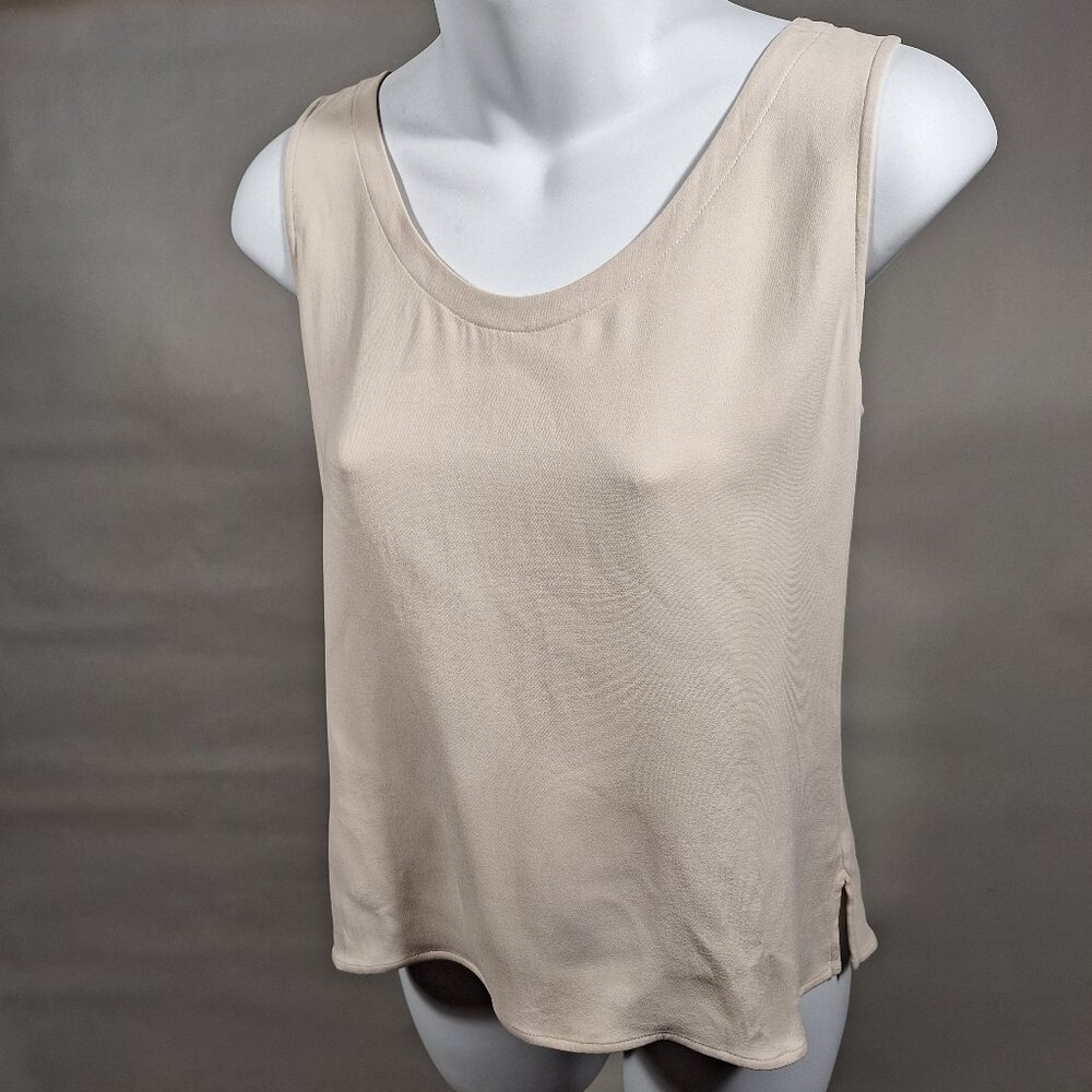 Eileen Fisher Cream colored silk  tank top, Size Small